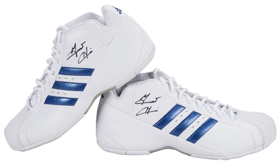 2003 Grant Hill Game Issued & Signed Adidas Sneakers (Player LOA & JSA)